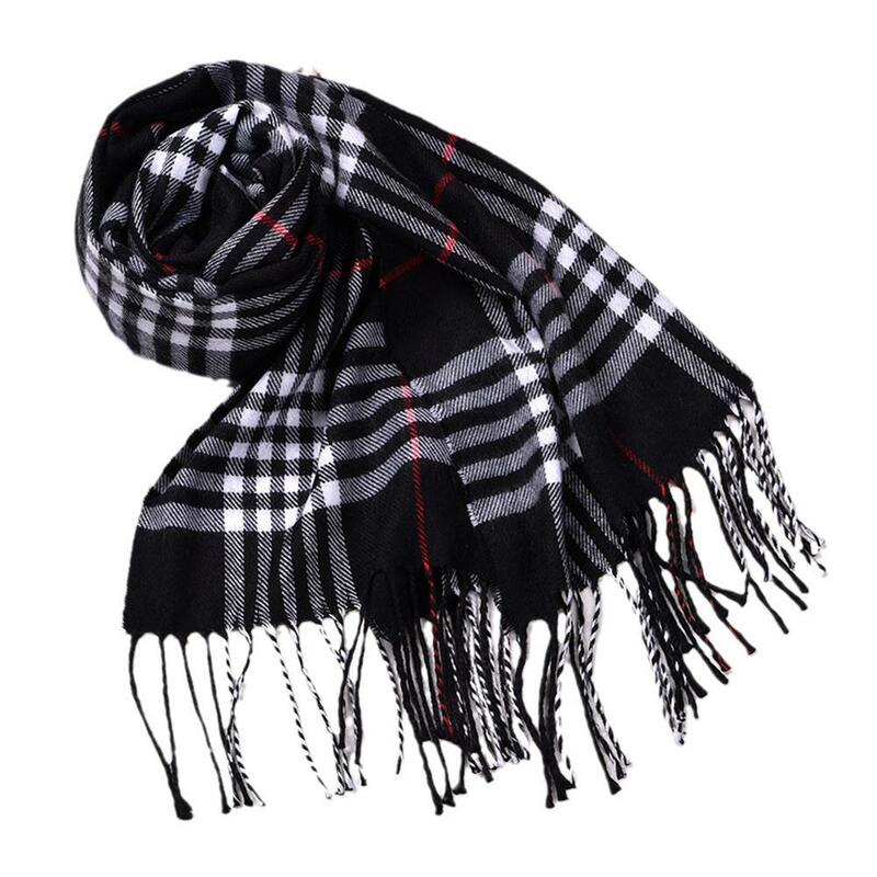 Осенне-зимний новый теплый шарф в клетку в британском стиле