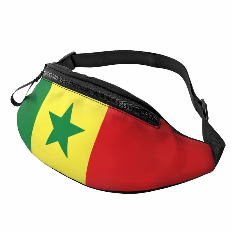 세네갈 국기 허리 가방, 유니섹스 트렌드, 세네갈 국기 가슴 대각선 가방