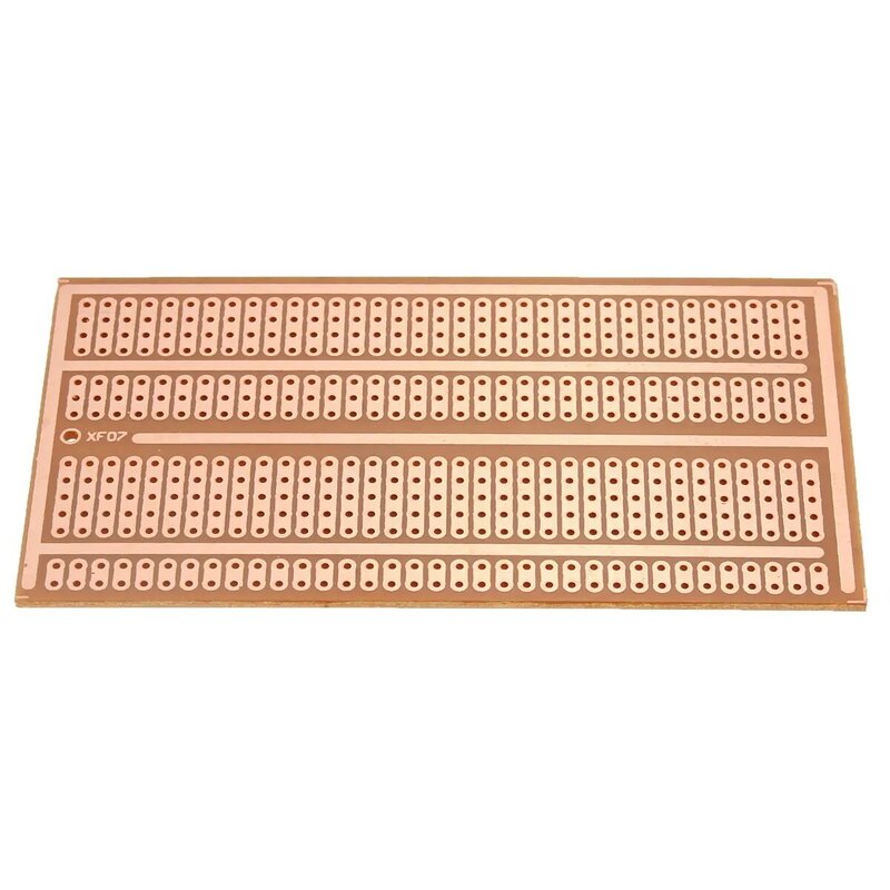 Único papel lateral do protótipo de cobre, breadboard do PWB, furo comum 2 3 5, 5x9.5cm, 1Pc
