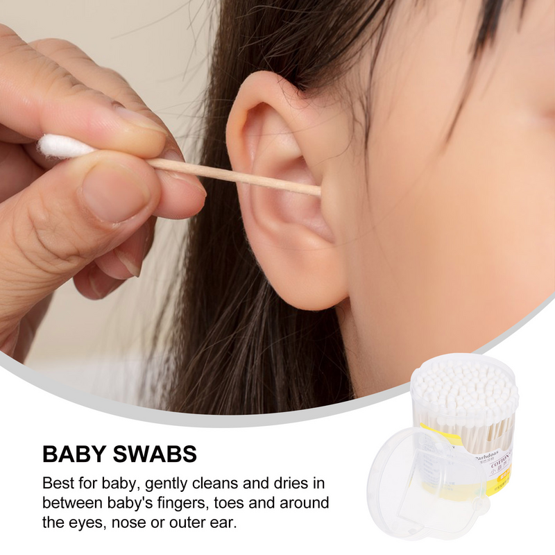 Cotonetes Dicas para Crianças, Double Tipped Ear Sticks, 110pcs