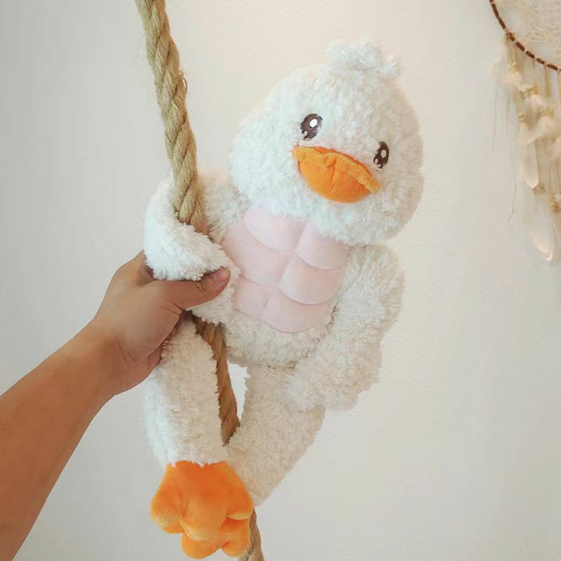 Juguetes de Peluche Kawaii Muscle Duck, Animal de Peluche de rana musculosa linda, almohada de Peluche, regalo de muñeca, 35 cm, 45cm
