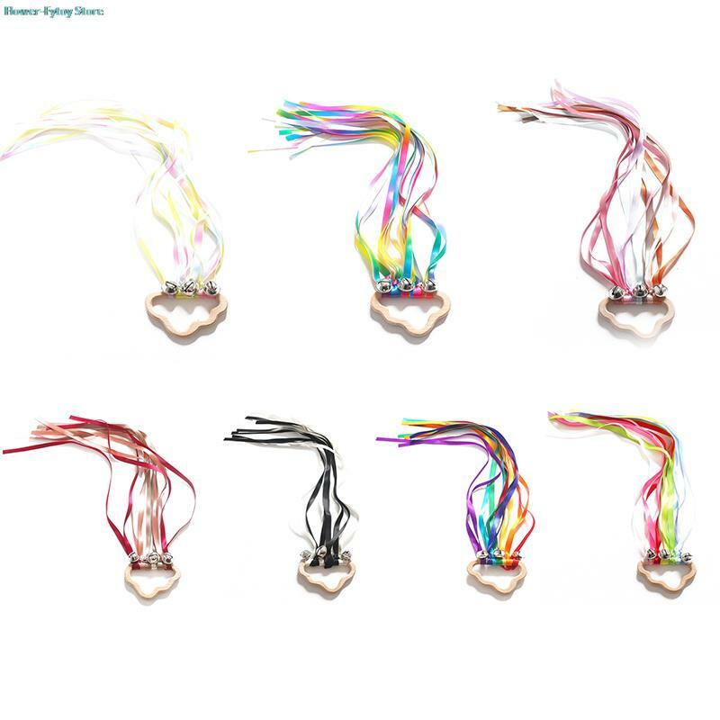 1pc Montessori Style Sensory Toy Baby Rainbow Ribbon With Cloud Shaped Newborns Upwards Develop Colour Recognition Sensory Toy