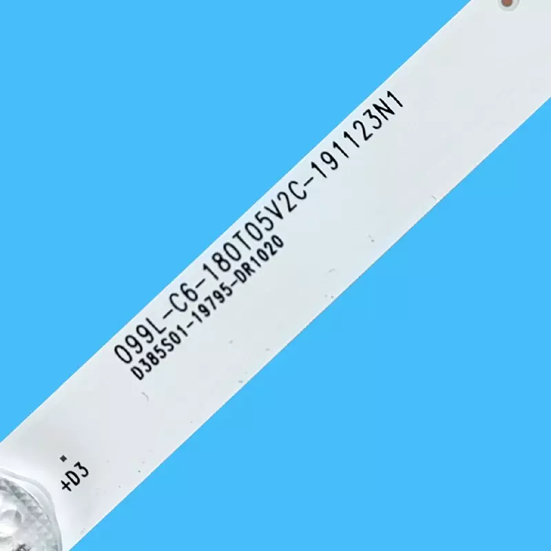 Tira de retroiluminação LED com lente pequena, substrato de alumínio, SMD 3850701-30CS-M, 3V, 7 Light, 732mm, 3PCs