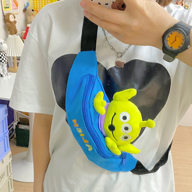 Disney Toy Story Alien Gürtel tasche, Cartoon Mini Umhängetasche, dreiäugige Monster Mode Persönlichkeit Brusttasche