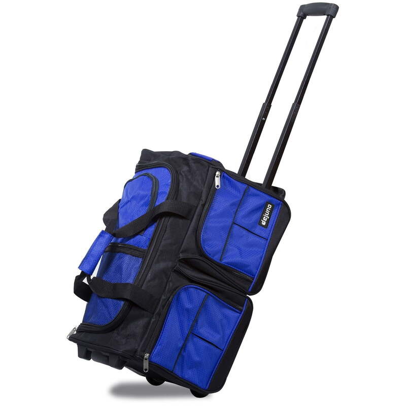 Dejuno Carry-On Rolling Duffle Bag, azul, 20"