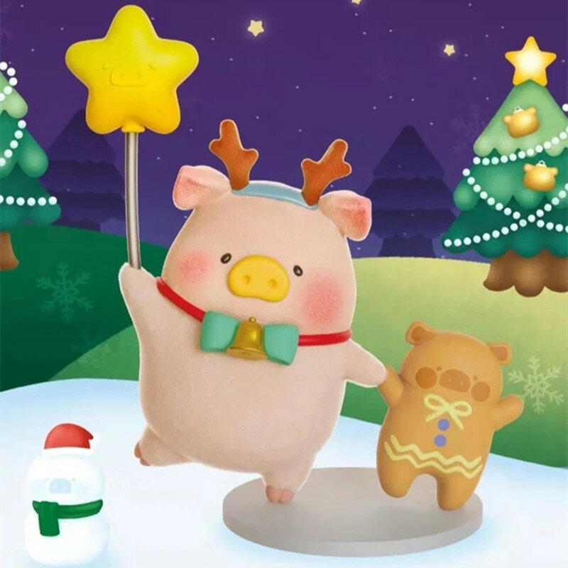Blind Box Lulu Pig Christmas Town Series Guess Bag Caja Ciega Guess Bag  Surprise Doll Anime Figures Girl Gift Mystery Box