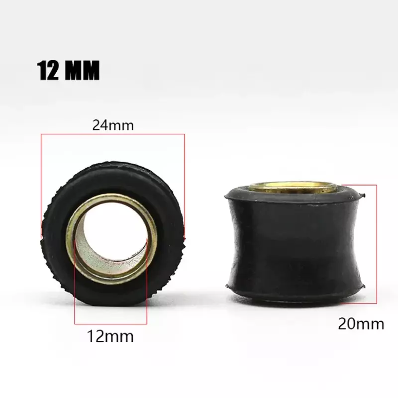 2pcs Universal Motorcycle 10MM 12MM Rear Shock Absorber Sleeve Buffer Rubber Ring Bushing Fixed Ring Rear Sleeve Scooter