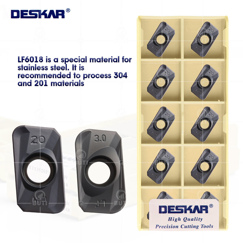 DESKAR 100% Original APMT113520PDER APMT160420/430PDER-GW LF6018 CNC Lathe Square Milling Blades For Stainless Steel Processing