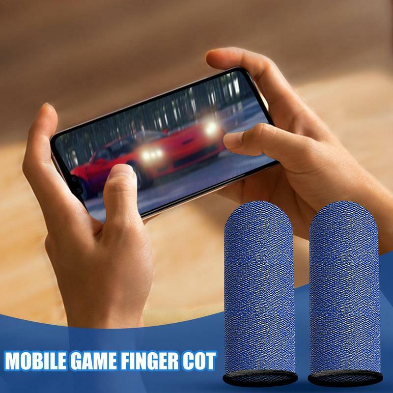 Fundas de dedos para juego 2, cubiertas de dedos transpirables de fibra de carbono, portátiles, para mejorar la respuesta táctil, cómodas, piezas
