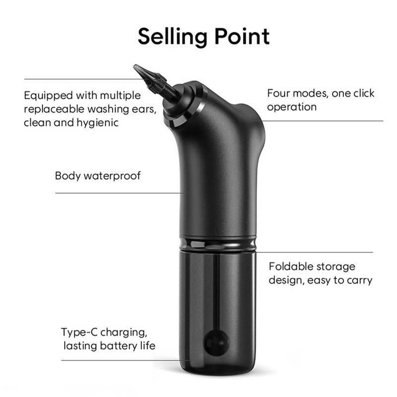 Electric Ear Wax Cleaner  Portable Ear Wax Removal Electric Cleaner with 4 Pressure Settings 2000mAh Battery 7 Hours Work Time