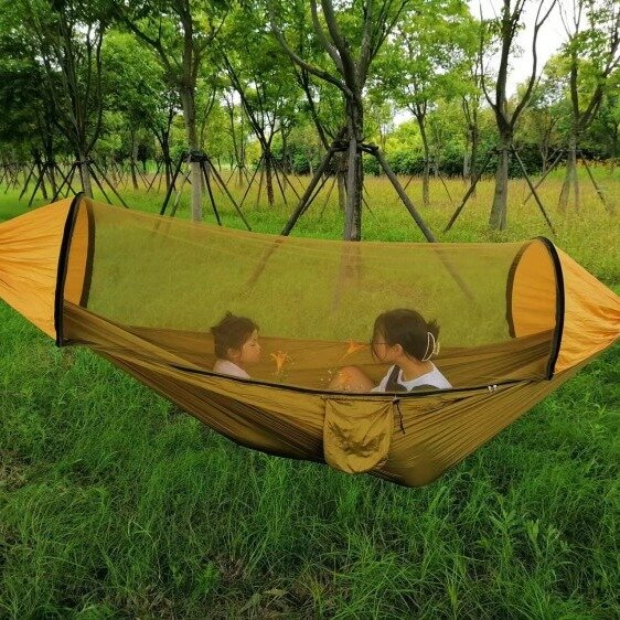 Osłona przeciwsłoneczna nylonowa przeciw łzaniu moskitiera wiszące łóżko turystyka zewnętrzna kempingowego na zewnątrz