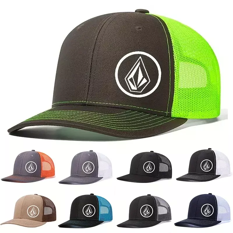 通気性のあるメッシュの野球帽,ファッション,プリント,トラック運転手の帽子,ヒップホップキャップ,新しいデザイン,2024