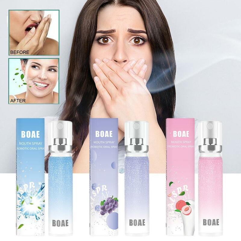 Spray orale 3 odore deodorante Spray bocca cura della frutta portatile igienico naturale essenza Spray orale Fr F5v1