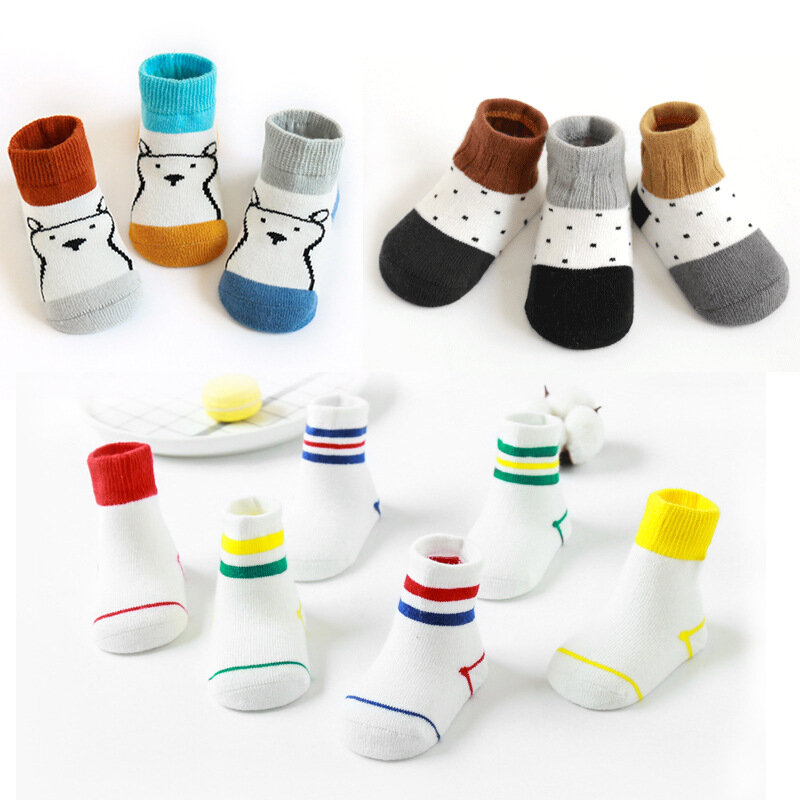 3 Pairs/Lot Baby Socks For Newborns Infant Cute Cartoons Soft Cotton Socks Summer 0-24 Month Boy Girl Lovely Mesh Kids Gift CN