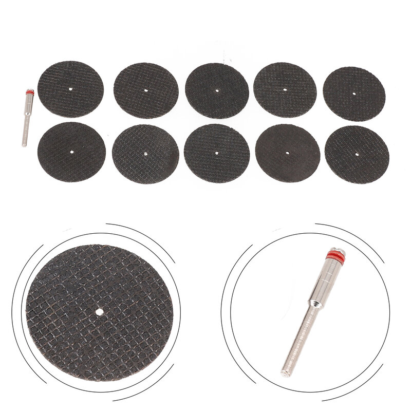 Disco de corte de resina metálica, amoladora de hoja de sierra Circular, herramienta rotativa abrasiva con mandriles, 11 piezas, 32/38MM
