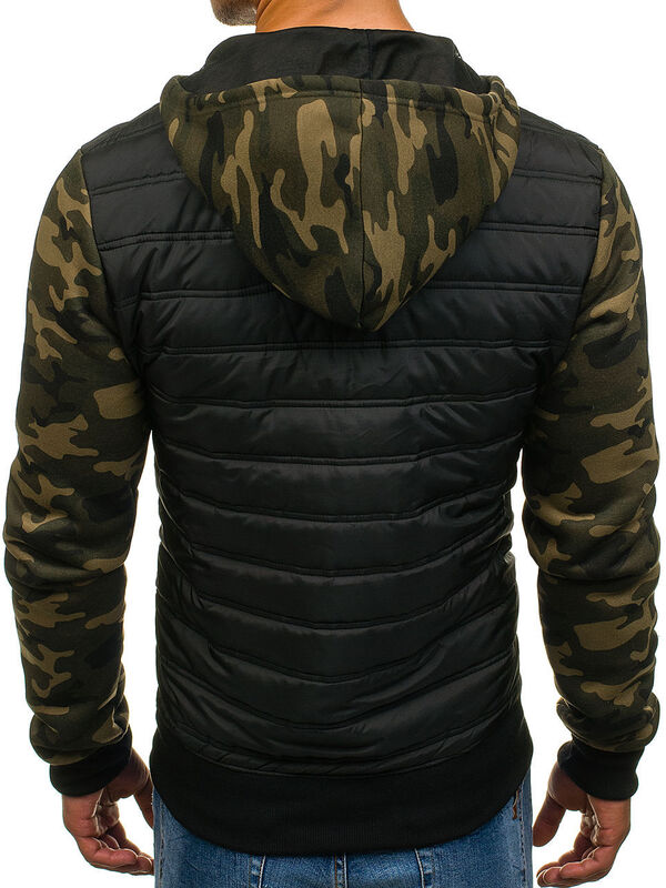Chaqueta de camuflaje informal para hombre, abrigo cálido con capucha, chaqueta Bomber de retazos del ejército, ropa de exterior, invierno, 2023