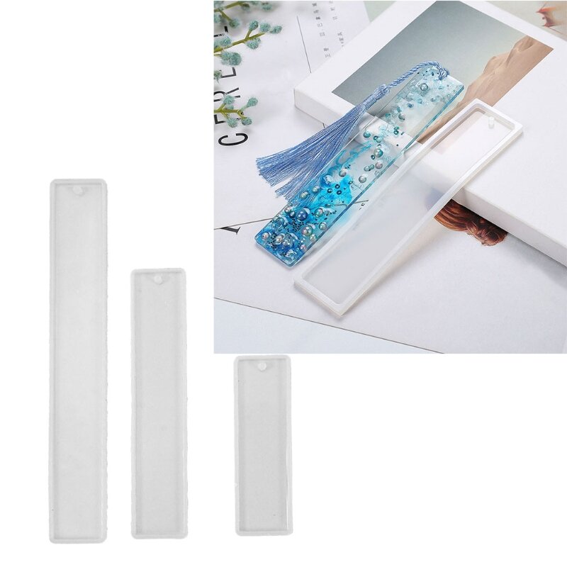 2023 New 6 Pcs/Set Crystal Epoxy Resin Mold Rectangle Silicone Mould Handmade Crafts Jewelry Making Tool