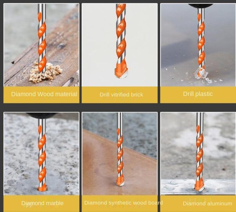 5/10 PCS Threaded Triangle Tungsten Steel Wall Tile Concrete Drilling Bit Household Marble Overlord Diamond Hand Electric Drill