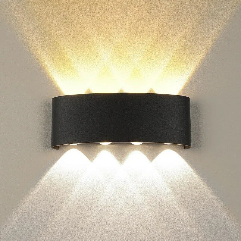 Lampu Dinding LED, dekorasi ruang tamu lampu dinding anti air koridor kepala ganda kreatif, lampu taman luar ruangan