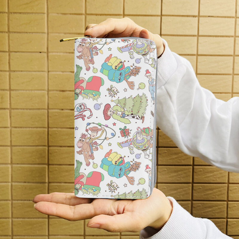 Disney Putri Mickey chip dale W5999 Anime tas dompet ritsleting kartun tas koin dompet kasual penyimpanan kartu hadiah tas tangan