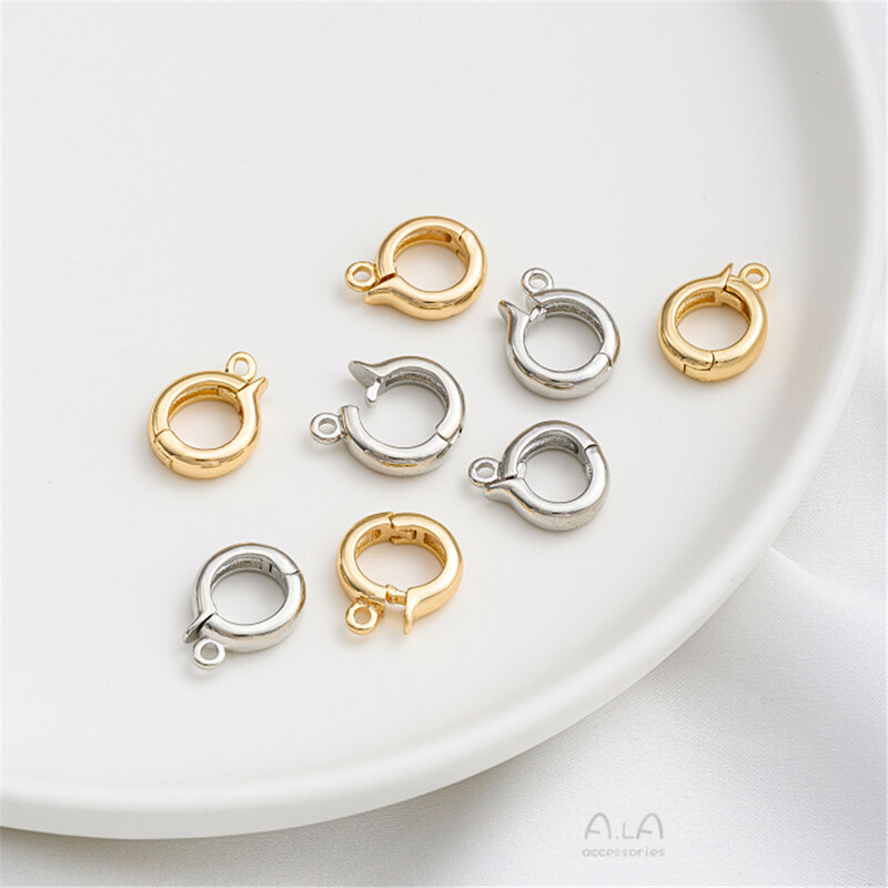 Perle ronde polyvalente en or 14 carats, pendentif de fermeture, bijoux faits à la main, accessoires de bricolage, B993