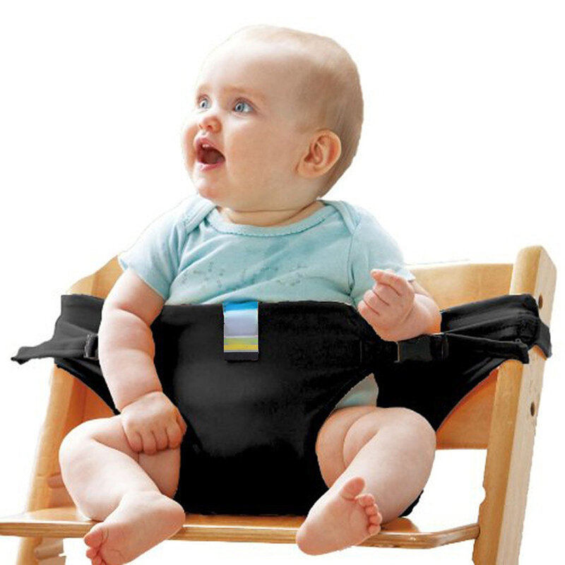 Cadeira de jantar do bebê cinto de segurança assento portátil cadeira de almoço assento estiramento envoltório cadeira de alimentação arnês assento de reforço do bebê playpen