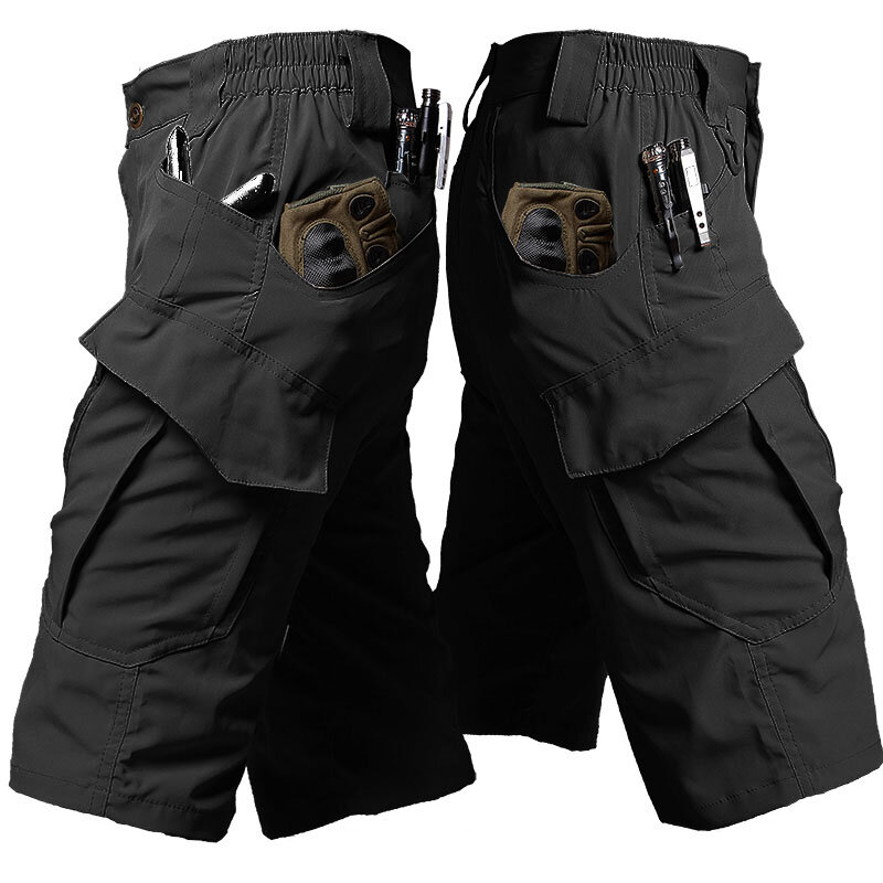 Summer Thin Shorts Men's Breathable Quick-drying Five-point Pants Army Waterproof Multi-pocket Cargo Shorts Athletic Joggers New