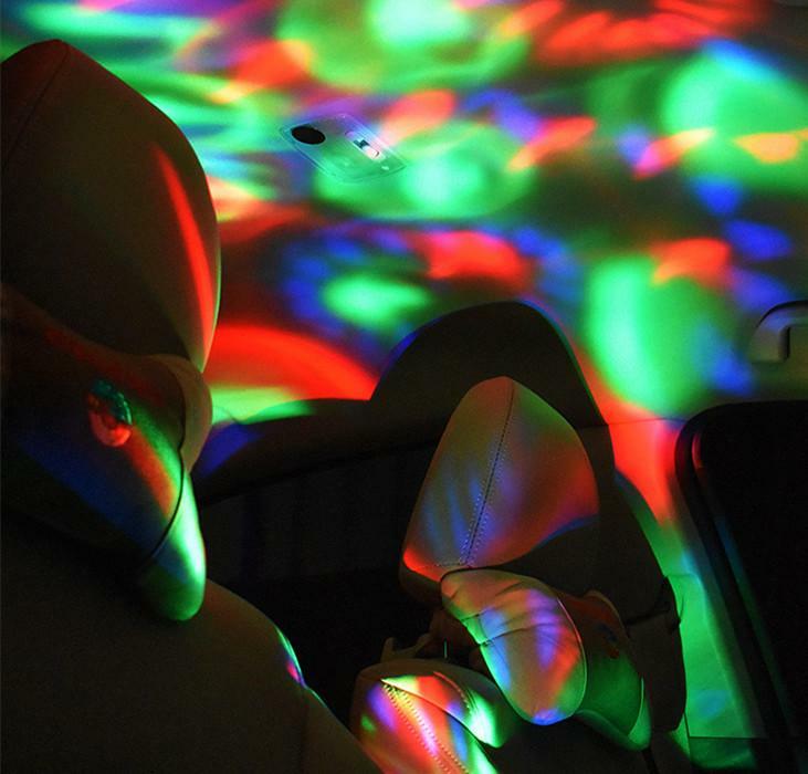 Mini lumière LED RGB à commande vocale, USB, pour téléphone portable Android, iPhone, DJ, lumières de scène, décoration de voiture