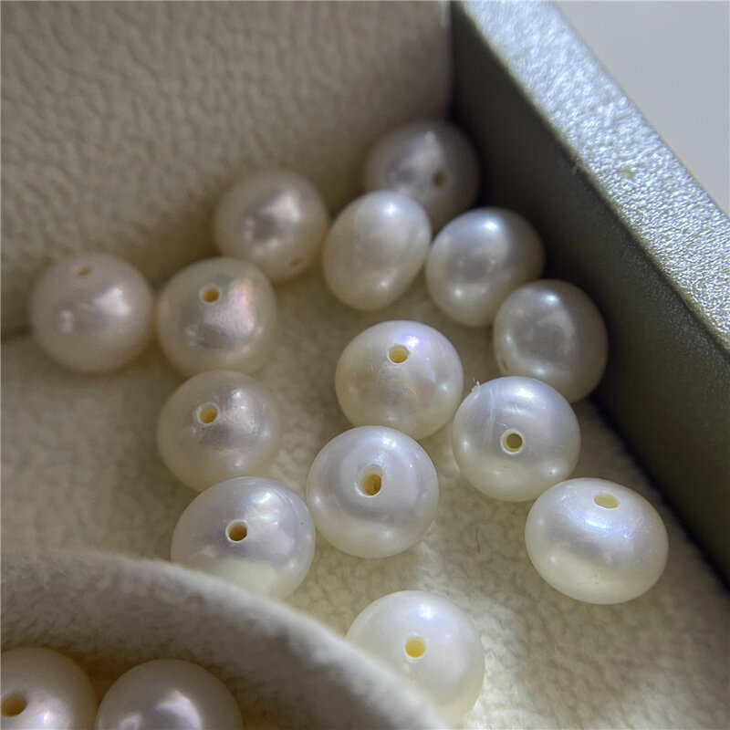 6*7mm 0.7mm otwór przelotowy naturalna perła słodkowodna wysokiej jakości koraliki w kształcie perły do wyrobu biżuterii dekoracja do wykonania 1 szt.