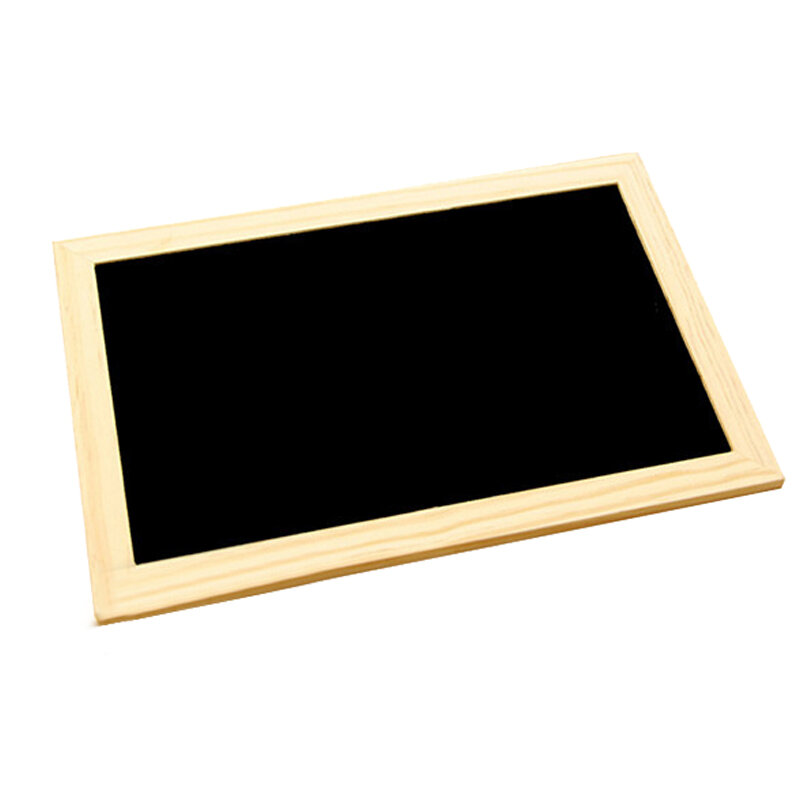 กระดานดำสองด้านหัตถกรรมไม้กรอบไม้กระดานดำขนาดเล็กเขียนข้อความตกแต่งบ้าน
