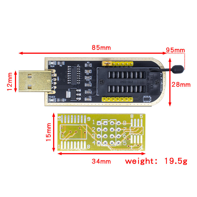 Programador MinPro I de alta velocidad, herramienta de programación de 24 y 25 quemadores, enrutamiento de placa base USB, Flash LCD 24, EEPROM 25, Chip SPI PLASH