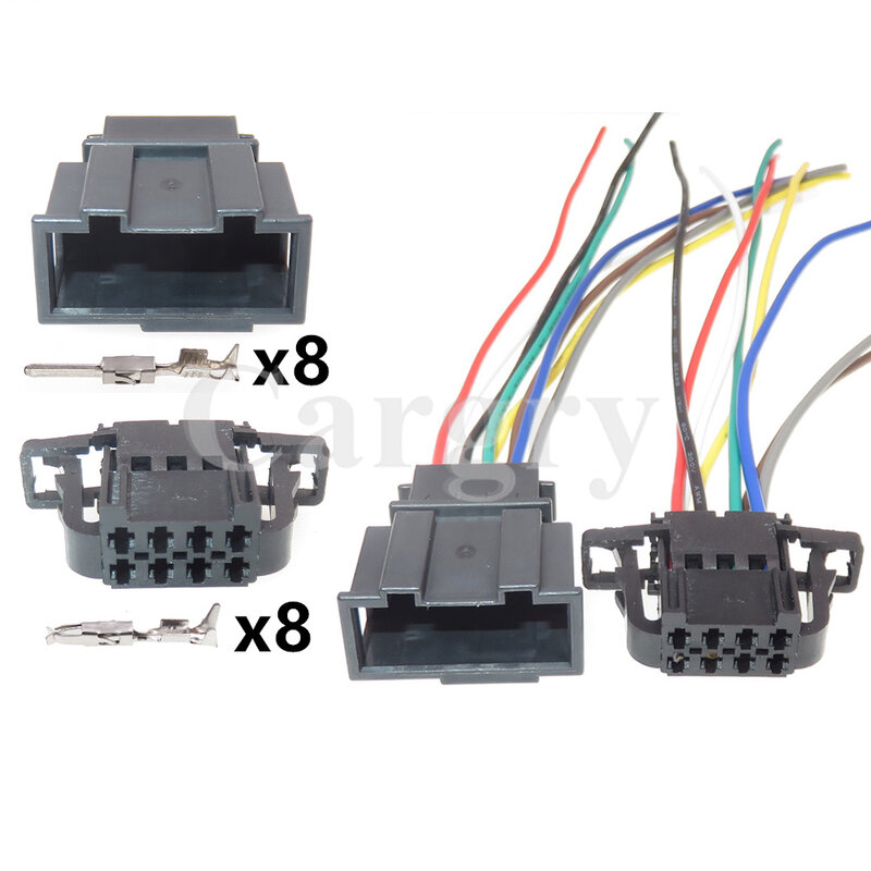 Conector de cable de lámpara de coche, toma de Audio sin sellado para VW y Audi, 8P, 3B0972724, 3B0972734, 1 Juego