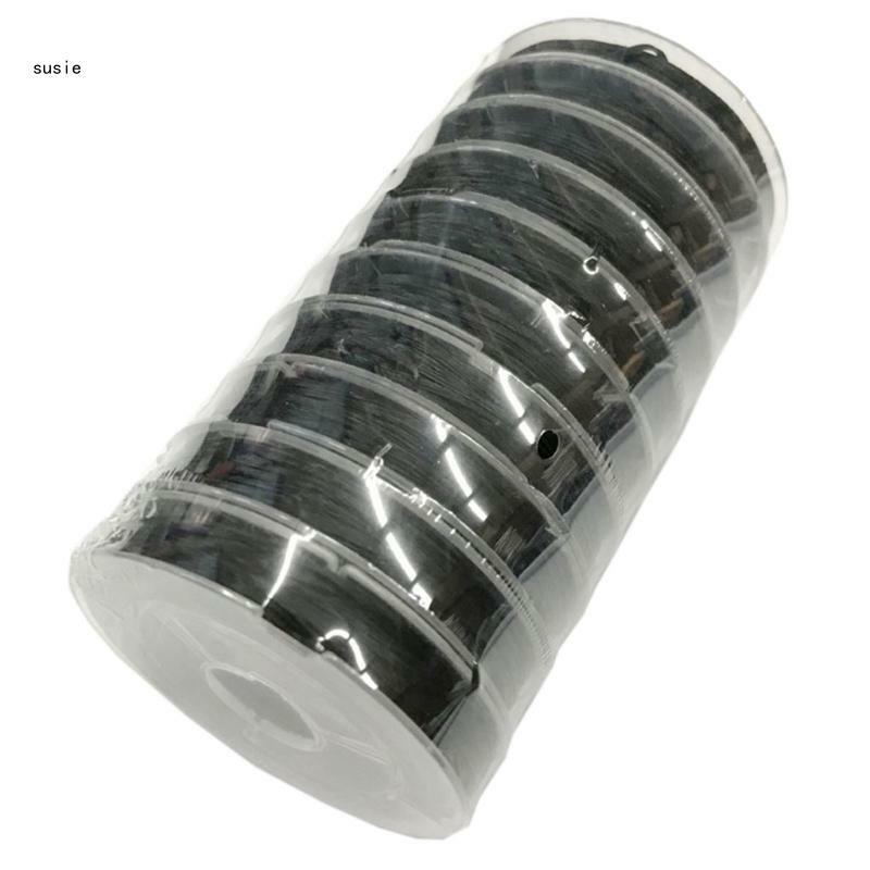 X7YA 10 Rollen 150 m Kristallschnur, 0,8 mm, handgefertigter Faden, elastische Schnur, dehnbare Armbandschnur, Perlenschnur für