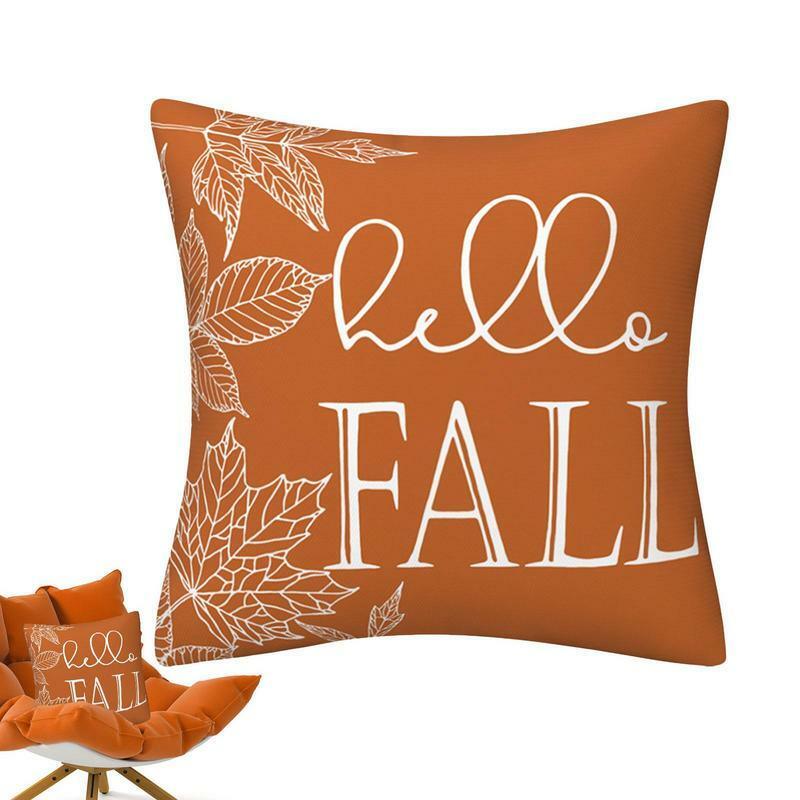 Fall Throw Pillow Covers Fall Decor Pillow Cases Soft And Reusable Throw Pillowcases Pumpkin Autumn Cushion Cover For