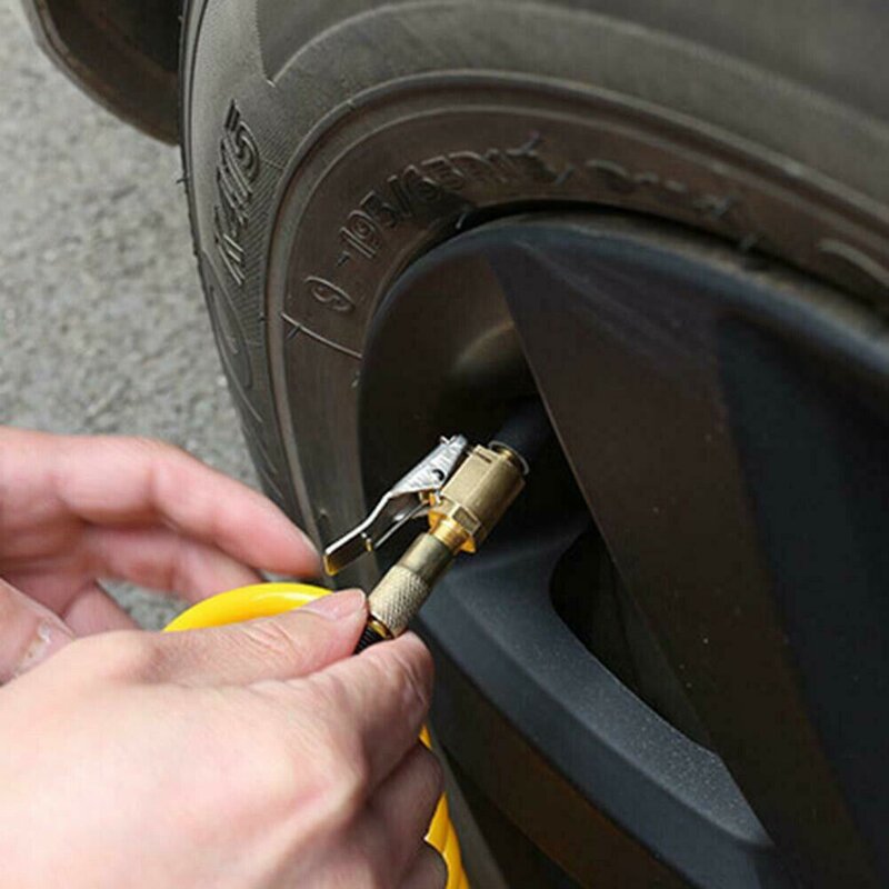 자동차 팽창식 금속 커넥터, 트럭 타이어 팽창기 밸브 커넥터 헤드 클립, 나사형 공기 밸브용, 1 X