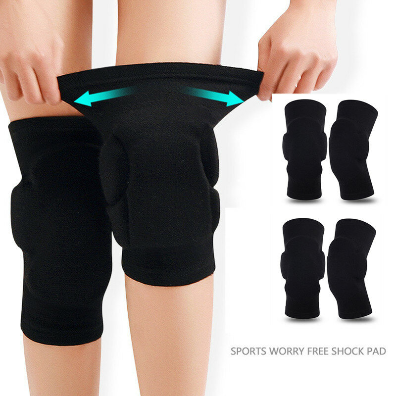 Bantalan pelindung lutut hangat profesional, 2 buah bantalan pelindung sendi lutut, Anti selip, pelindung olahraga, perawatan kaki