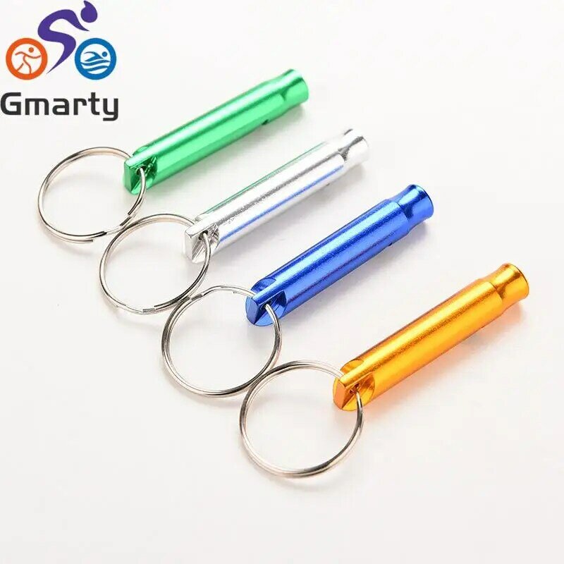1pcs Camping Hiking Survival Whistle Small Size Aluminum Emergency Whistle Outdoor EDC Tools Train Whistle