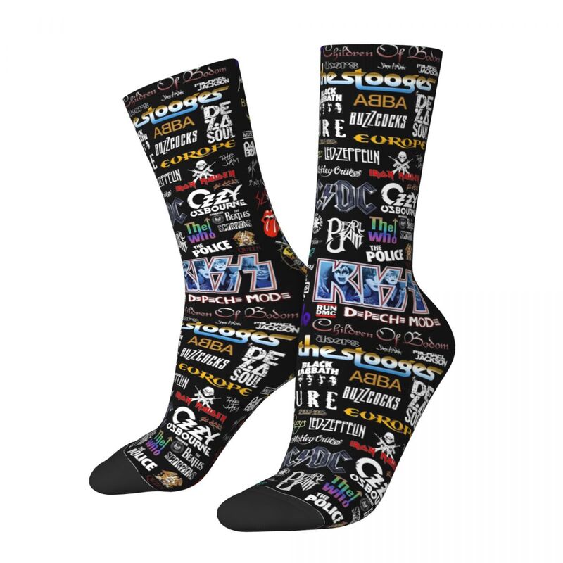 Forever Rock And Roll Socks Harajuku calze di alta qualità calze lunghe per tutte le stagioni accessori per regali Unisex