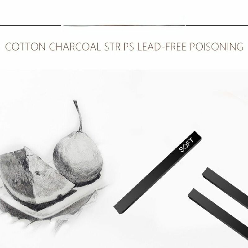 Soft Hard Professional Drawing Artist Graffiti Sketch Art Supplies Square Carbon Stick Carbon Pen Compressed Carbon Bar