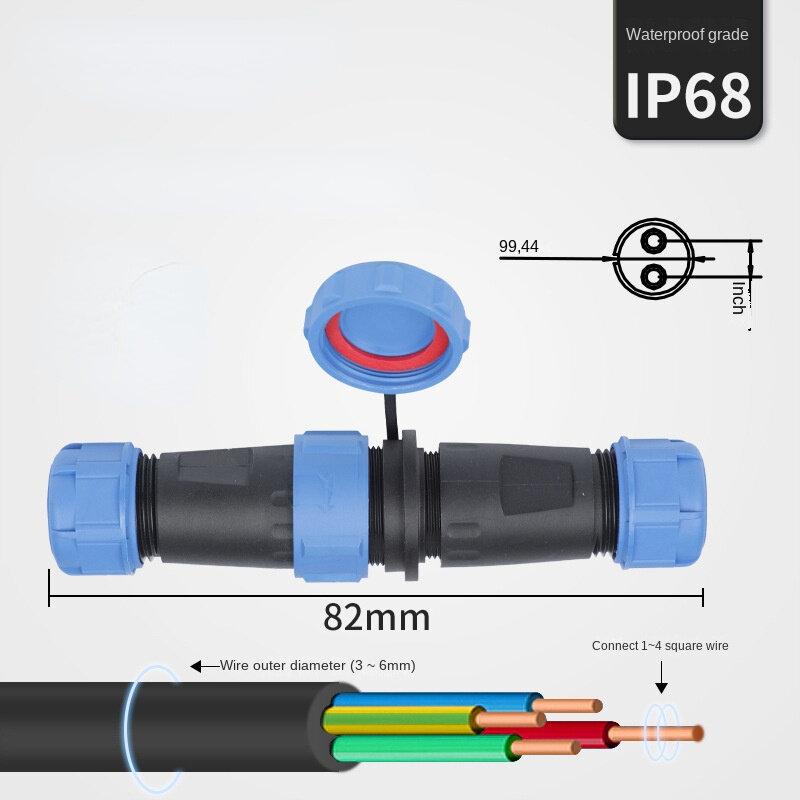 SP1710 SP1711 Waterproof Docking Connector IP68 2 Pin 3pin 4pin 5pin 7pin 9pin Power Cable Connector SP17