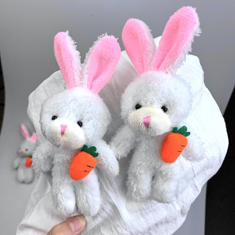 Jouet en peluche lapin kawaii pour fille, carotte, lapin, pendentif porte-clés beurre, jouet en peluche pour fille, pendentif sac à dos, cadeau pour enfants, 15cm