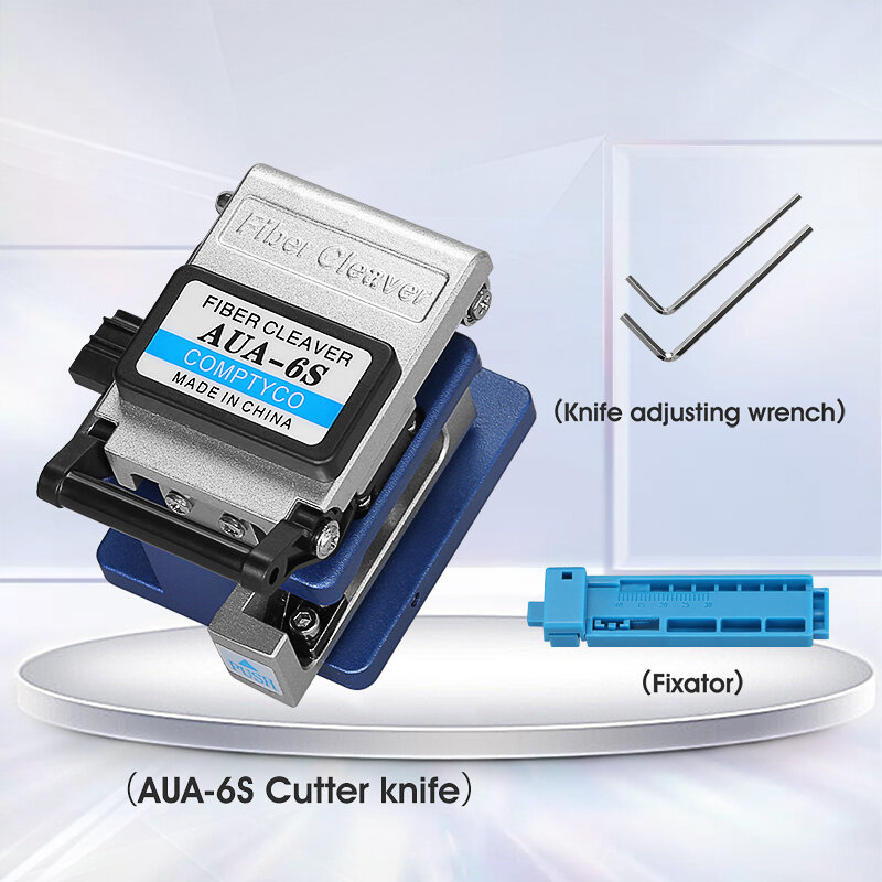 FTTH-Kit de herramientas de fibra óptica, cuchilla de AUA-6S con medidor de potencia óptica de fibra y Localizador Visual de fallos de 10mW