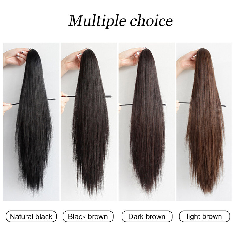 WTB синтетический парик конский хвост женские длинные прямые волосы захват конский хвост парик натуральный реалистичный стиль для женщин