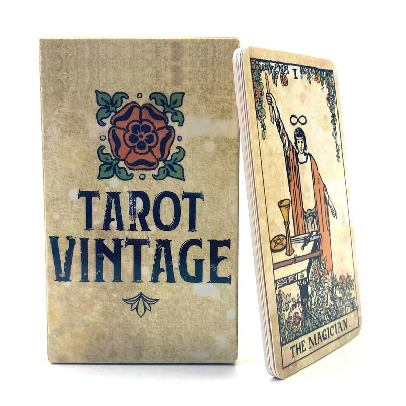 Jeu de cartes de tarot vintage anglais, jeu de société de table, pour dire l'avenir, oracle