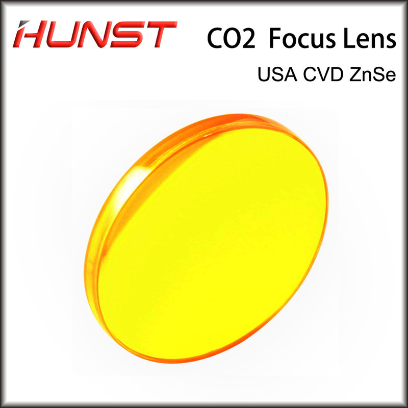Hunst-CO2 Lente Laser para Máquina de Corte e Gravura, Peças De Reposição, EUA, ZnSe, Mirro Dia, 25mm, 28mm, Foco, 50.8, 63.5, 76.2, 101.6, 127mm