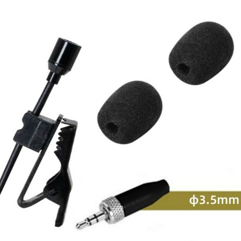 Micrófono omnidireccional de solapa Lavalier, Clip de 3,5 MM para sistema inalámbrico, accesorios de instrumentos musicales