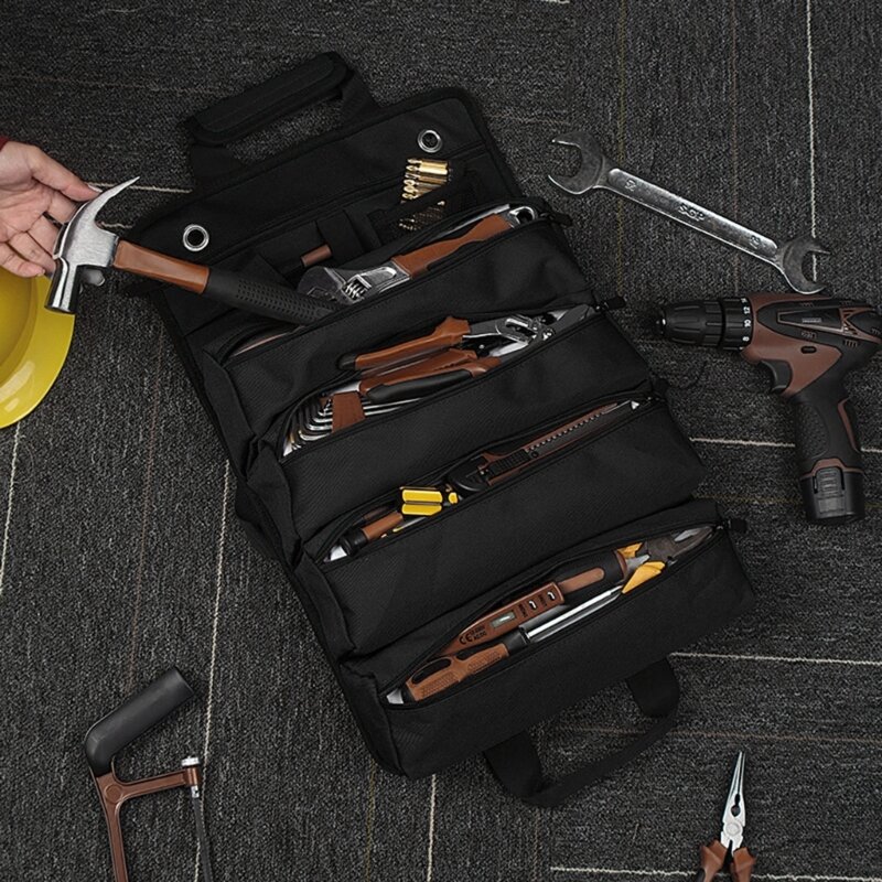 롤링 도구 가방 핸드백 파우치 도구 정리함 멀티 포켓 기계공 및 취미 도구를 위한 편리한 보관 솔루션