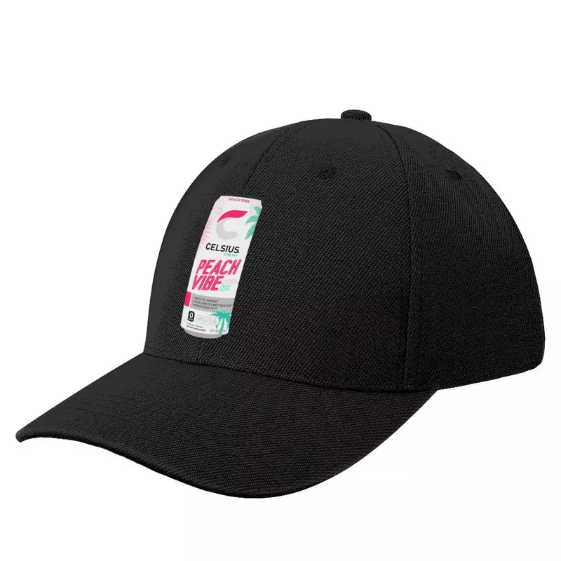 Boné de beisebol Celsius Peach Vibe Sticker, Trucker Golf Wear Caps, chapéu de praia feminino