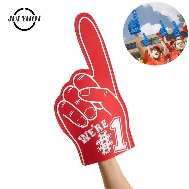1pcs Universal Large Foams Fingers Cheerleading Props Hand Sports Event Cheering Palm Party Props Number 1 Foam Fan Finger