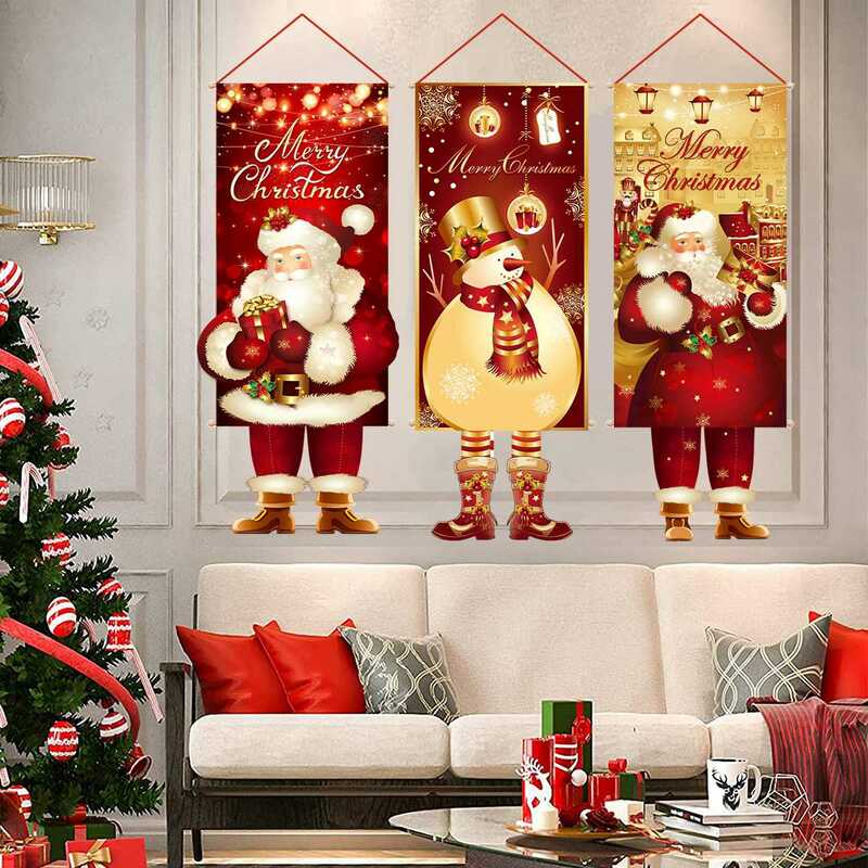 علم معلق لعيد الميلاد ، زينة عيد ميلاد سعيد للمنزل ، لوازم زينة شجرة عيد الميلاد ، ديكور نويل ، 2023